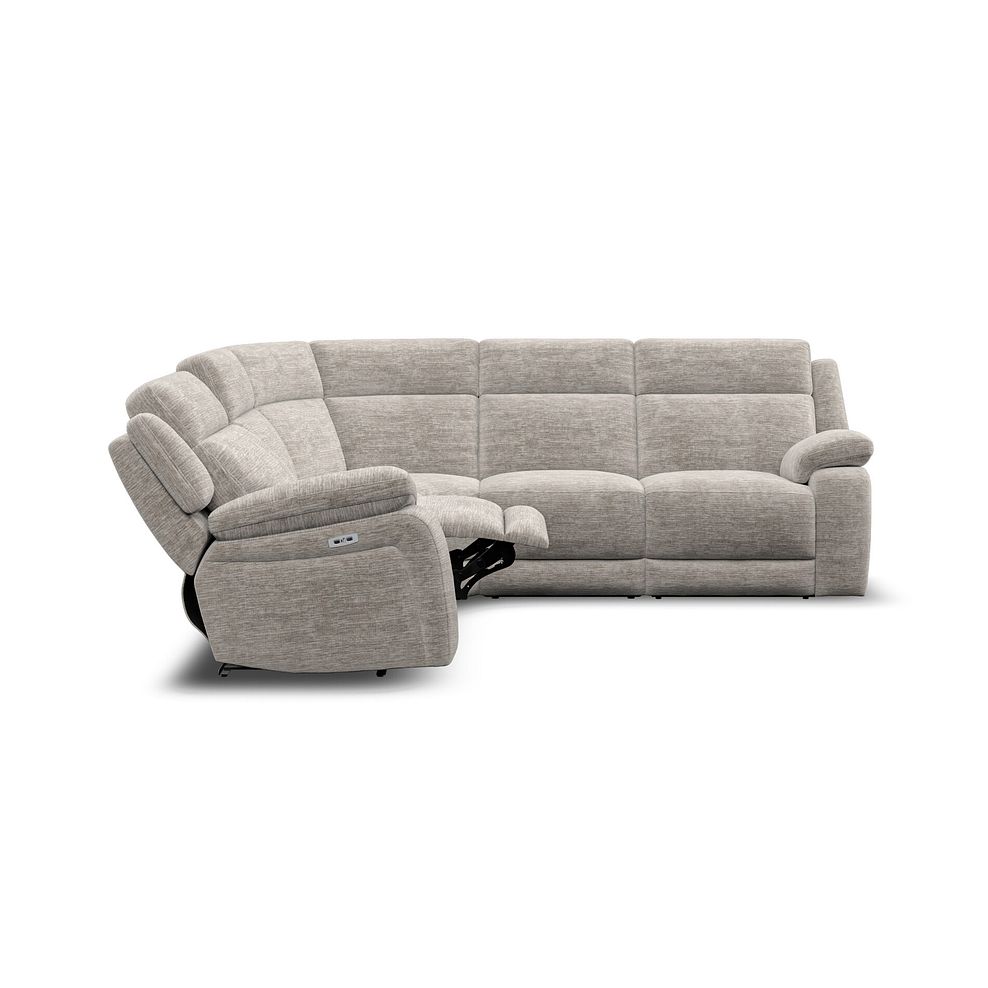 Emerson Large Corner Electric Recliner Sofa in Luxe Natural Fabric 8