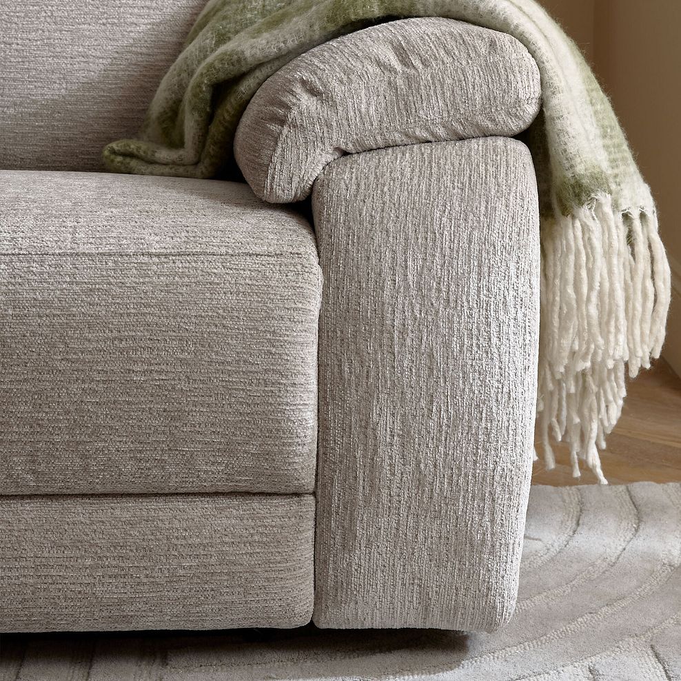 Emerson Large Corner Electric Recliner Sofa in Luxe Natural Fabric 10