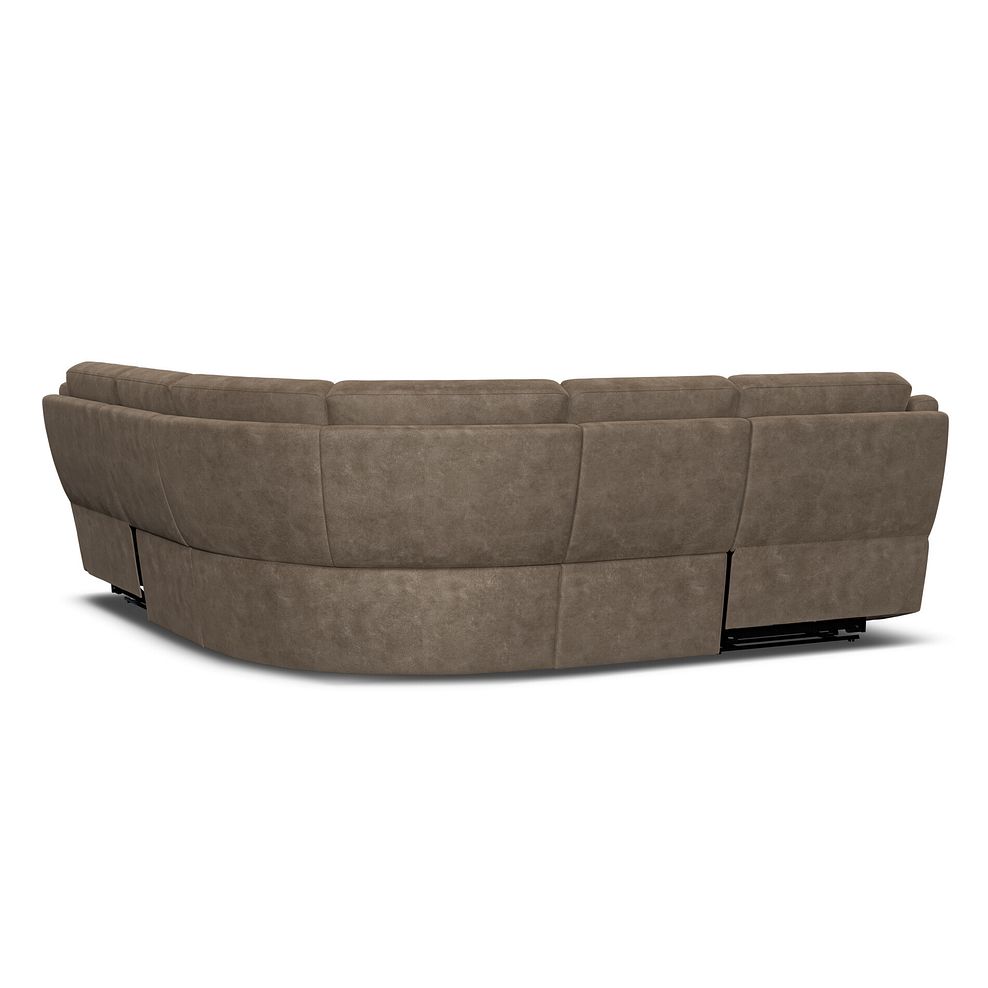 Emerson Large Corner Electric Recliner Sofa in Miller Earth Brown Fabric 6