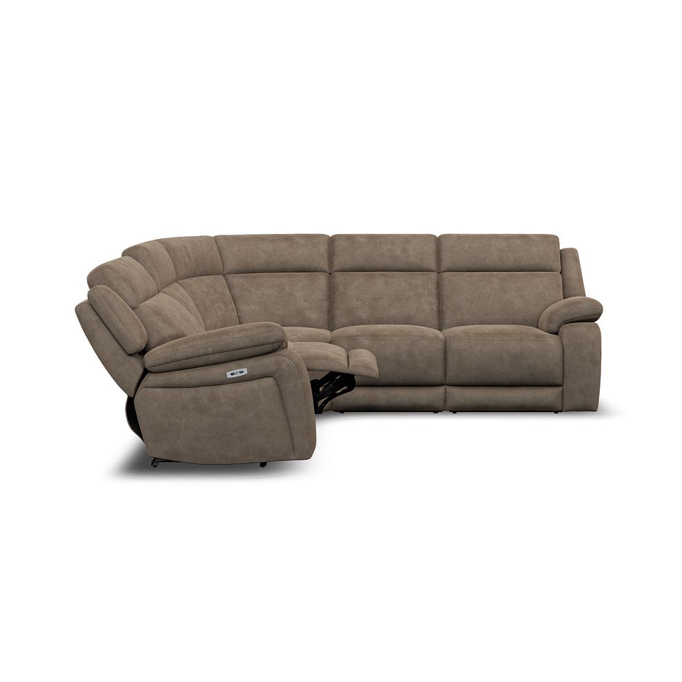 Emerson Large Corner Electric Recliner Sofa in Miller Earth Brown Fabric 8