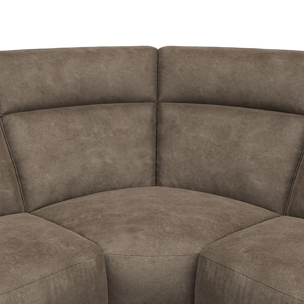 Emerson Large Corner Electric Recliner Sofa in Miller Earth Brown Fabric 11