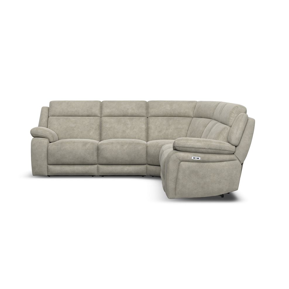 Emerson Large Corner Electric Recliner Sofa in Miller Taupe Fabric 5