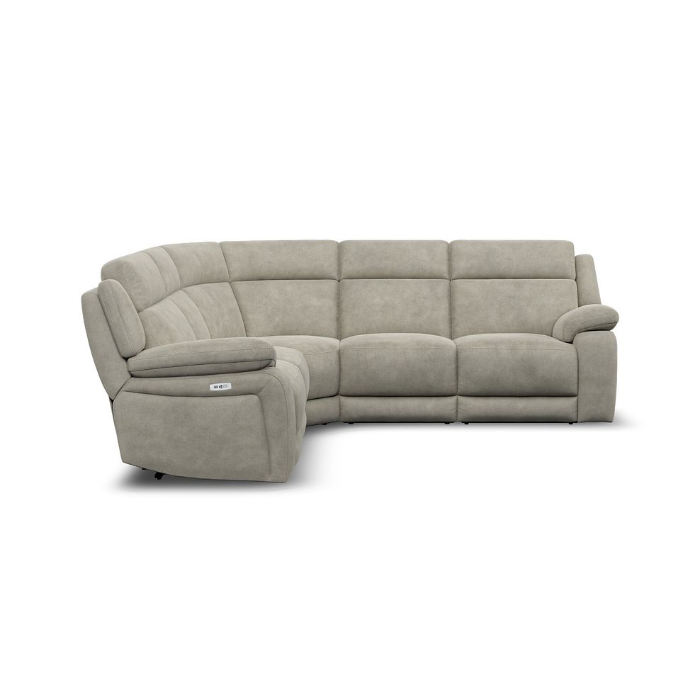 Emerson Large Corner Electric Recliner Sofa in Miller Taupe Fabric 7