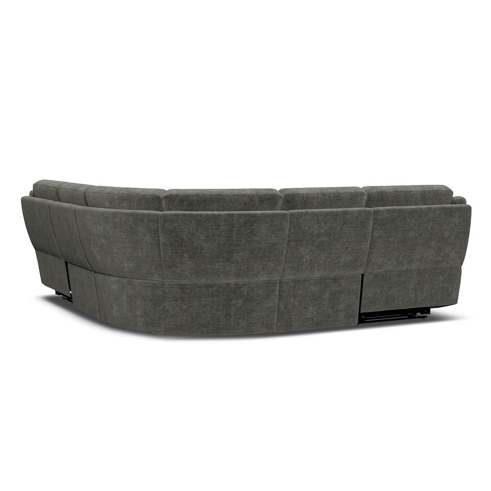 Emerson Large Corner Electric Recliner Sofa in Plush Charcoal Fabric 6