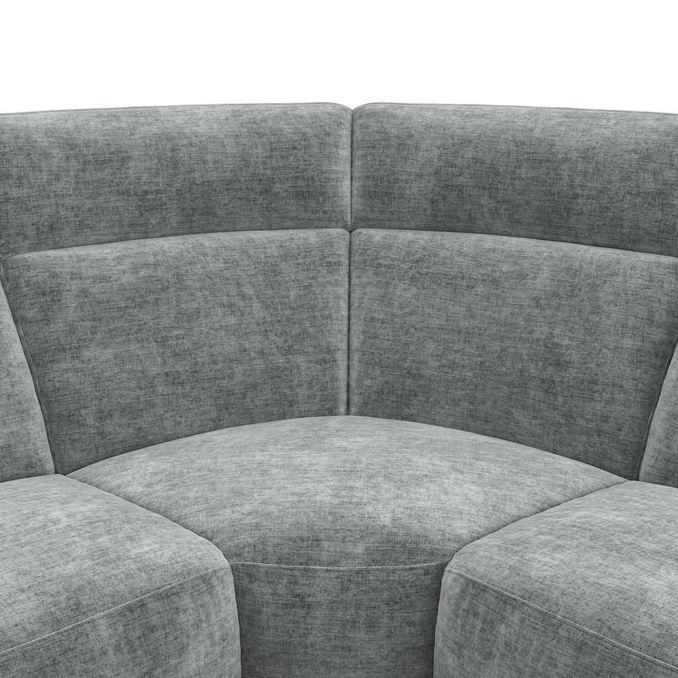 Emerson Large Corner Electric Recliner Sofa in Plush Silver Fabric 11