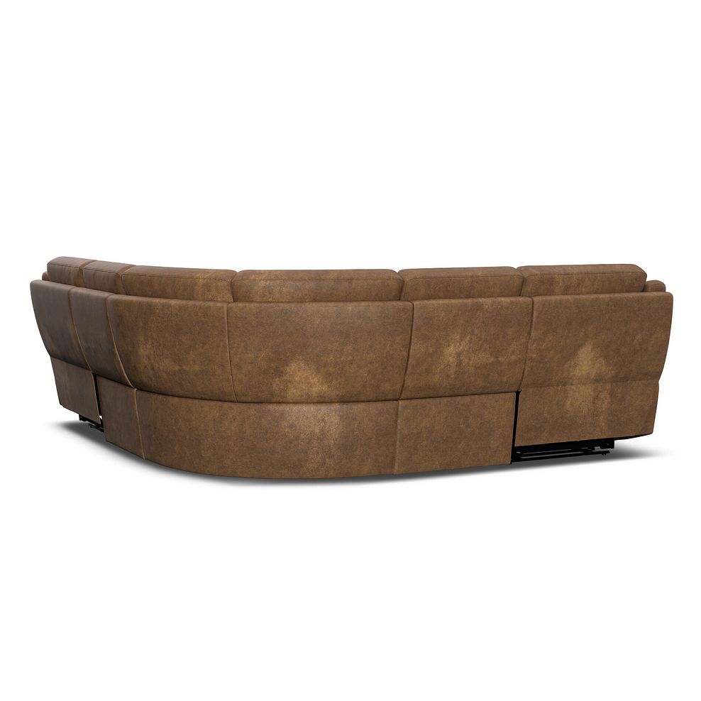 Emerson Large Corner Electric Recliner Sofa in Ranch Brown Fabric 6