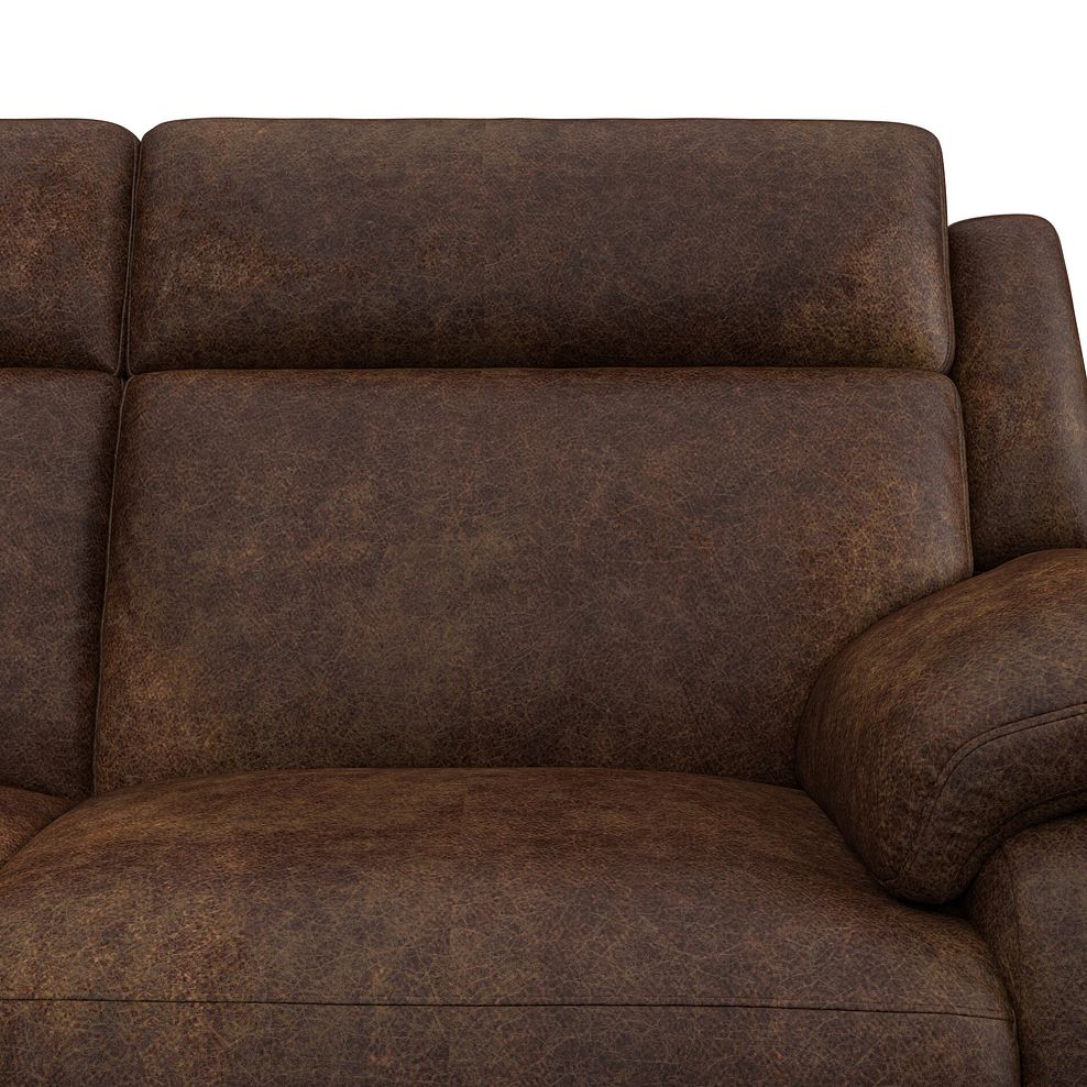 Emerson Large Corner Electric Recliner Sofa in Ranch Dark Brown Fabric 10