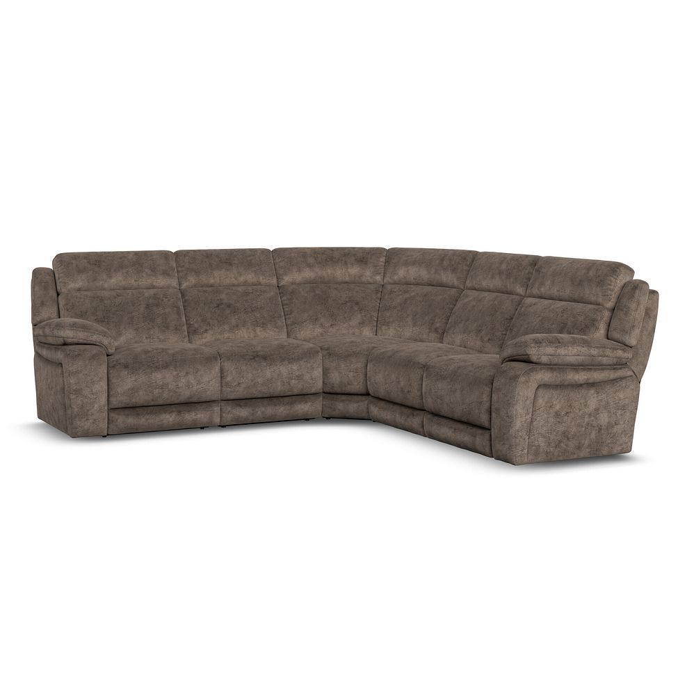 Emerson Large Corner Sofa in Dapple Chocolate Fabric 1
