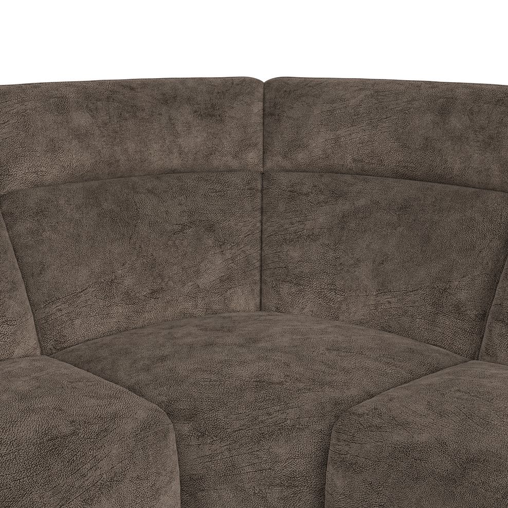 Emerson Large Corner Sofa in Dapple Chocolate Fabric 7