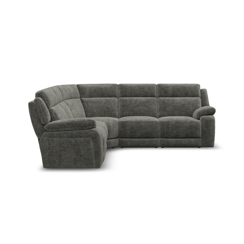 Emerson Large Corner Sofa in Plush Charcoal Fabric 4