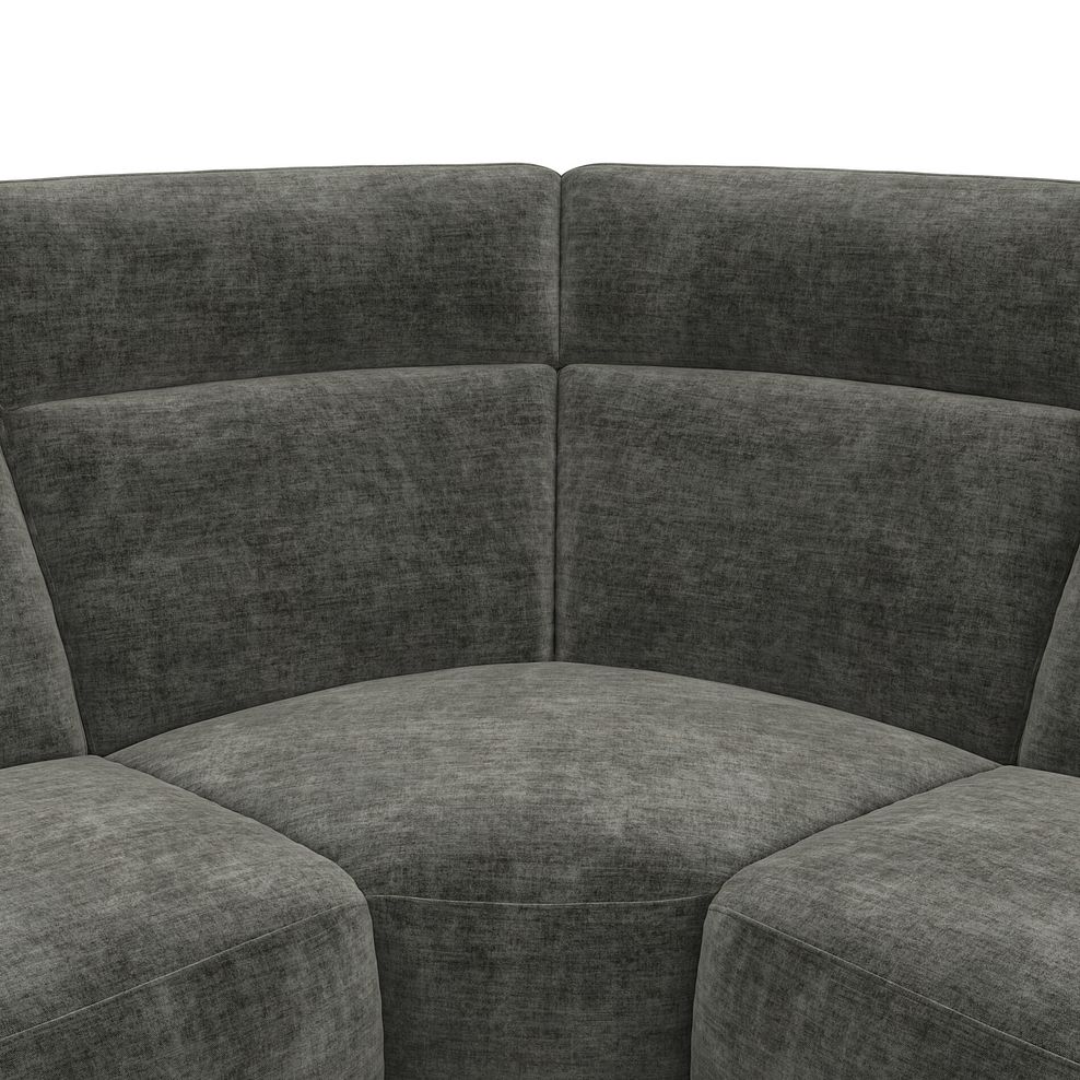 Emerson Large Corner Sofa in Plush Charcoal Fabric 7