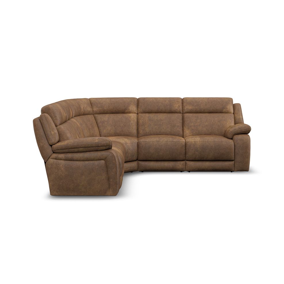 Emerson Large Corner Sofa in Plush Silver Fabric 4