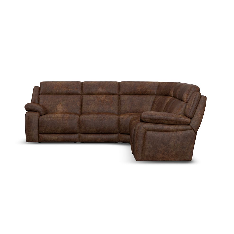 Emerson Large Corner Sofa in Ranch Dark Brown Fabric 2