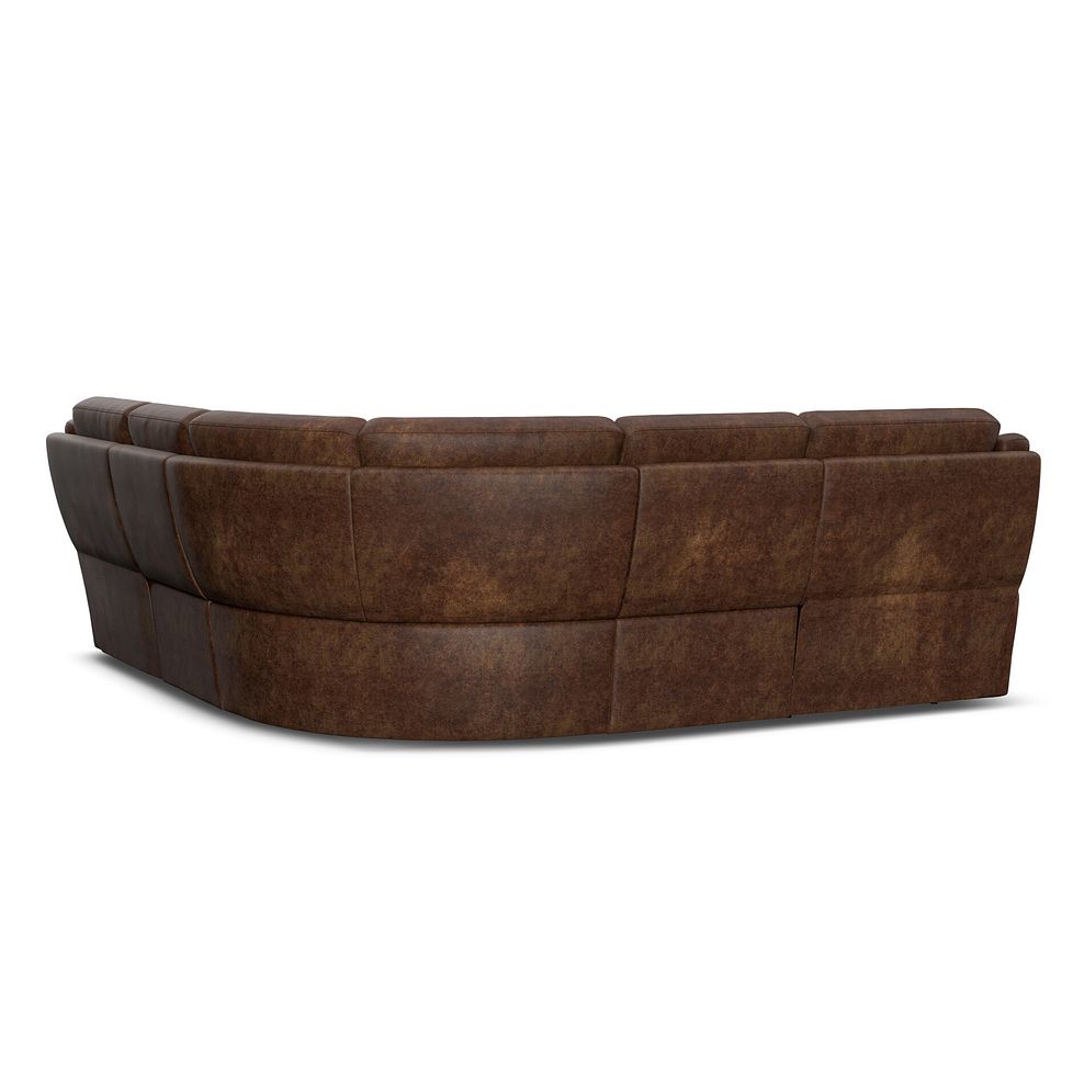 Emerson Large Corner Sofa in Ranch Dark Brown Fabric 3
