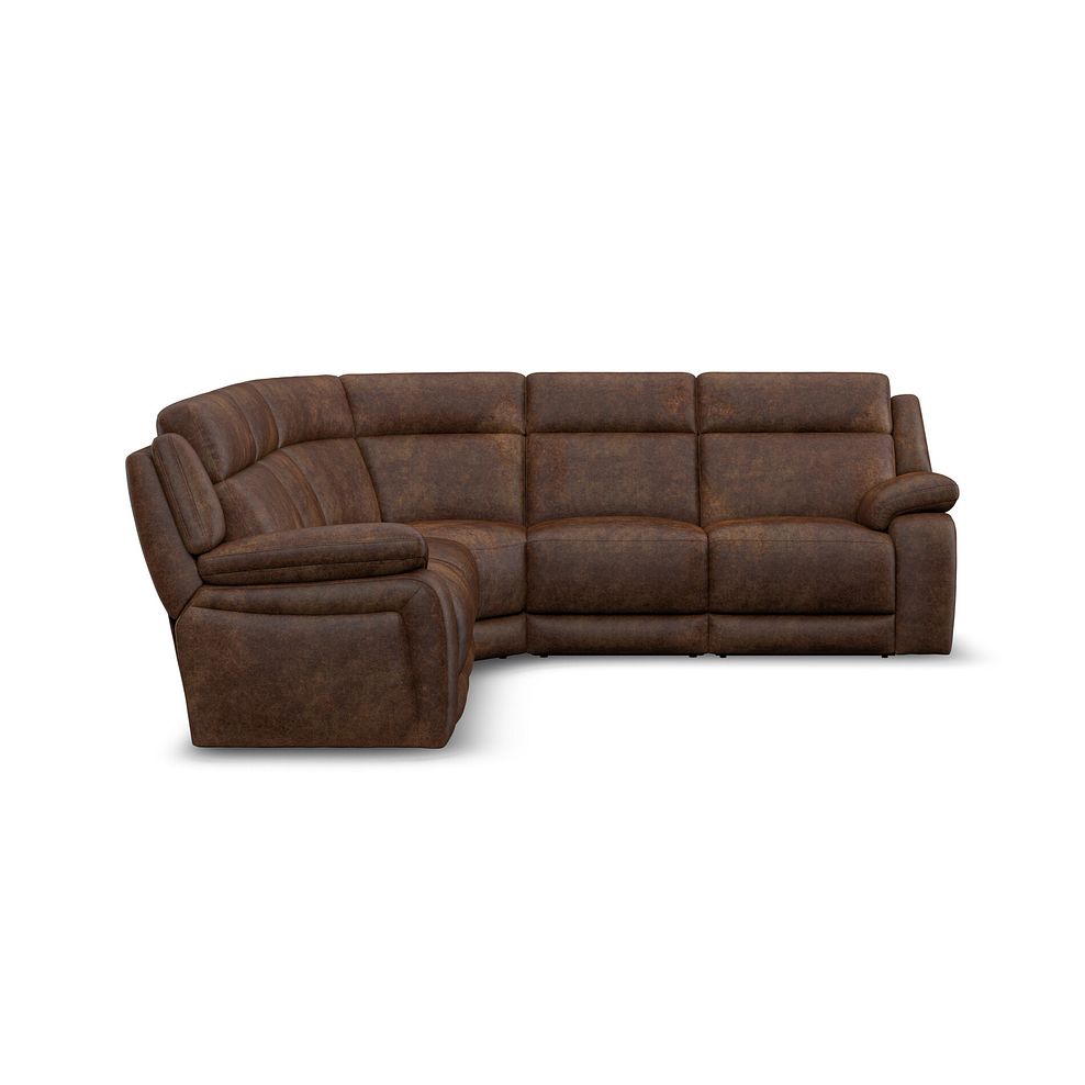 Emerson Large Corner Sofa in Ranch Dark Brown Fabric 4