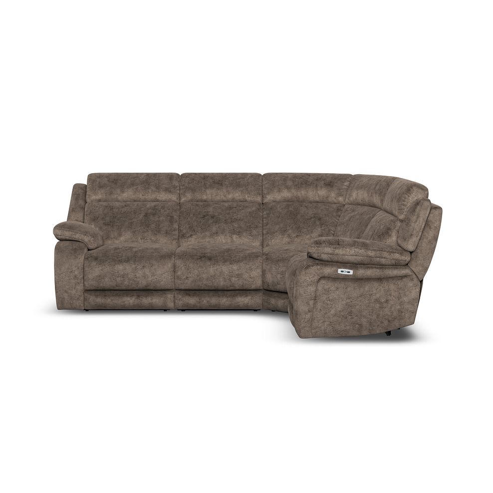 Emerson Left Hand Corner Electric Recliner Sofa in Dapple Chocolate Fabric 5
