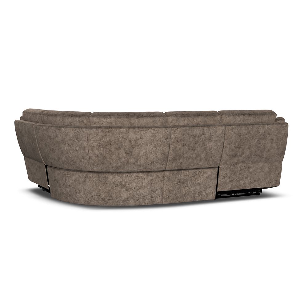 Emerson Left Hand Corner Electric Recliner Sofa in Dapple Chocolate Fabric 6