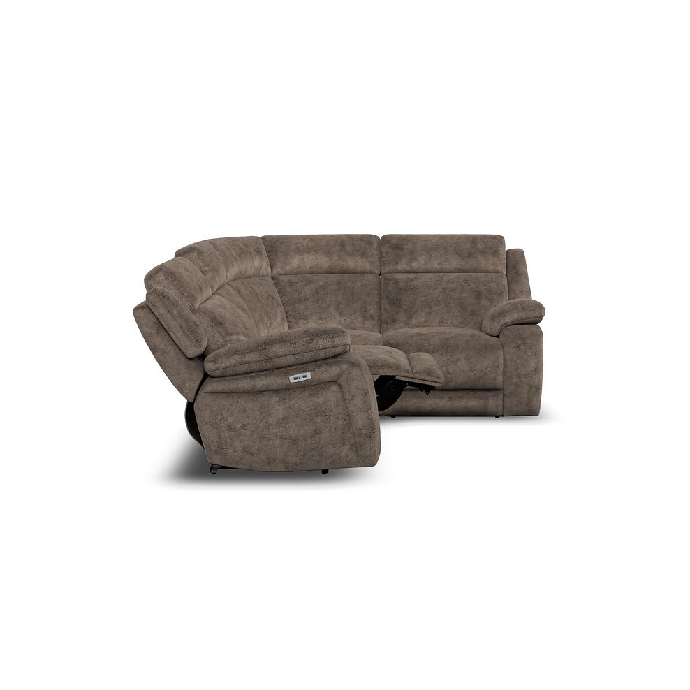 Emerson Left Hand Corner Electric Recliner Sofa in Dapple Chocolate Fabric 8