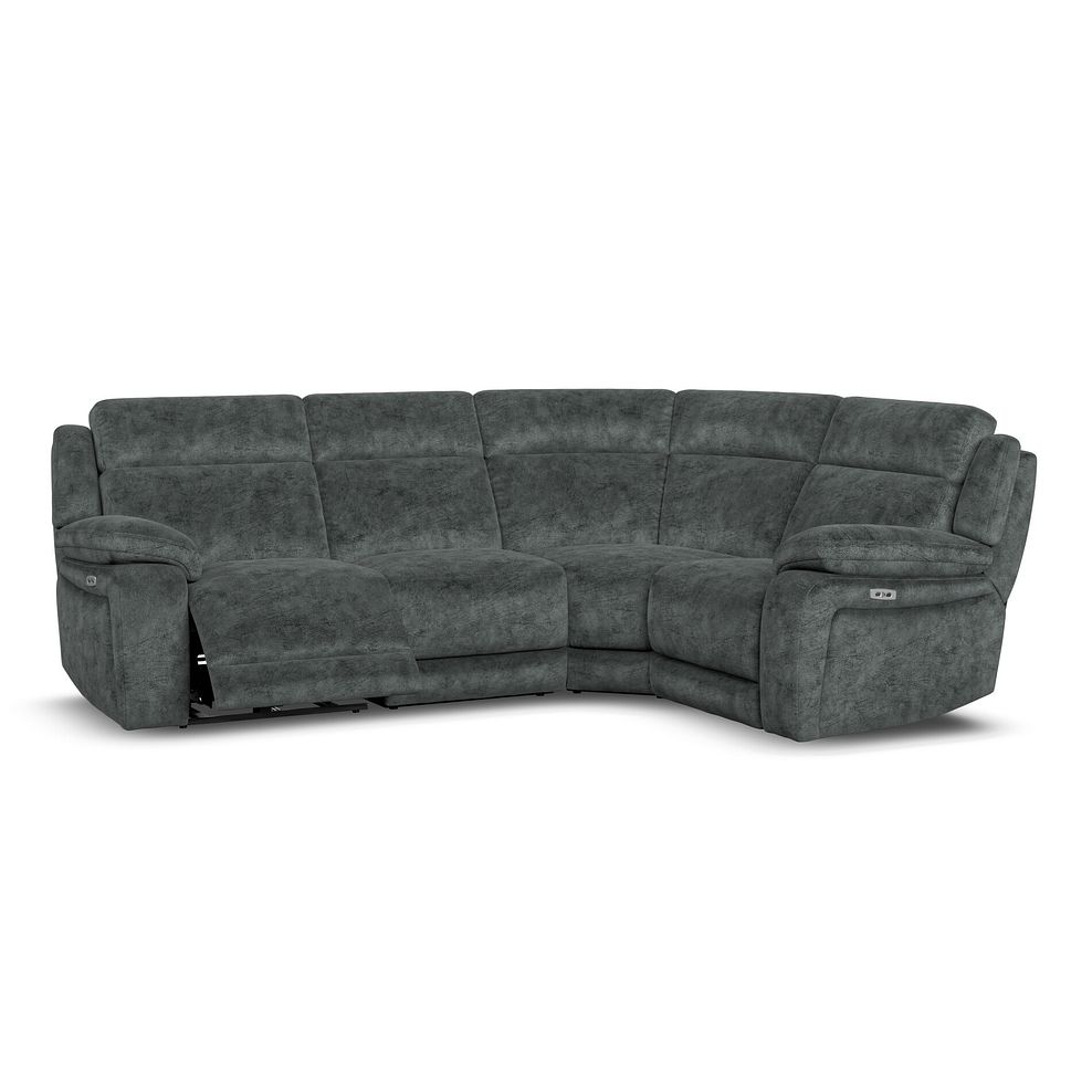 Emerson Left Hand Corner Electric Recliner Sofa in Dapple Grey Fabric 2