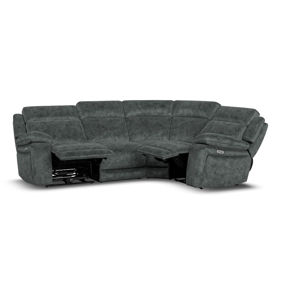 Emerson Left Hand Corner Electric Recliner Sofa in Dapple Grey Fabric 4