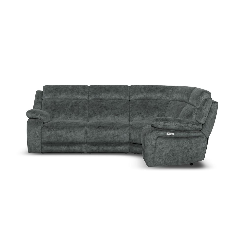Emerson Left Hand Corner Electric Recliner Sofa in Dapple Grey Fabric 5