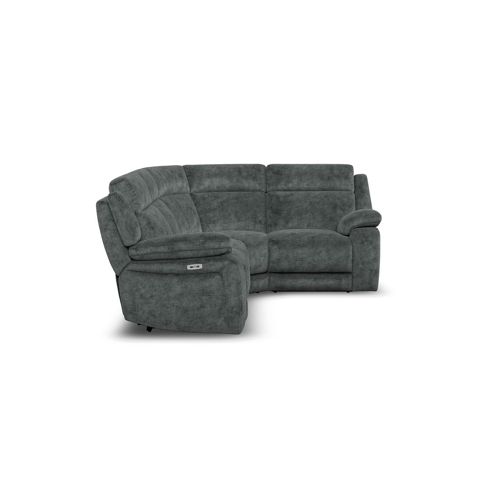 Emerson Left Hand Corner Electric Recliner Sofa in Dapple Grey Fabric 7