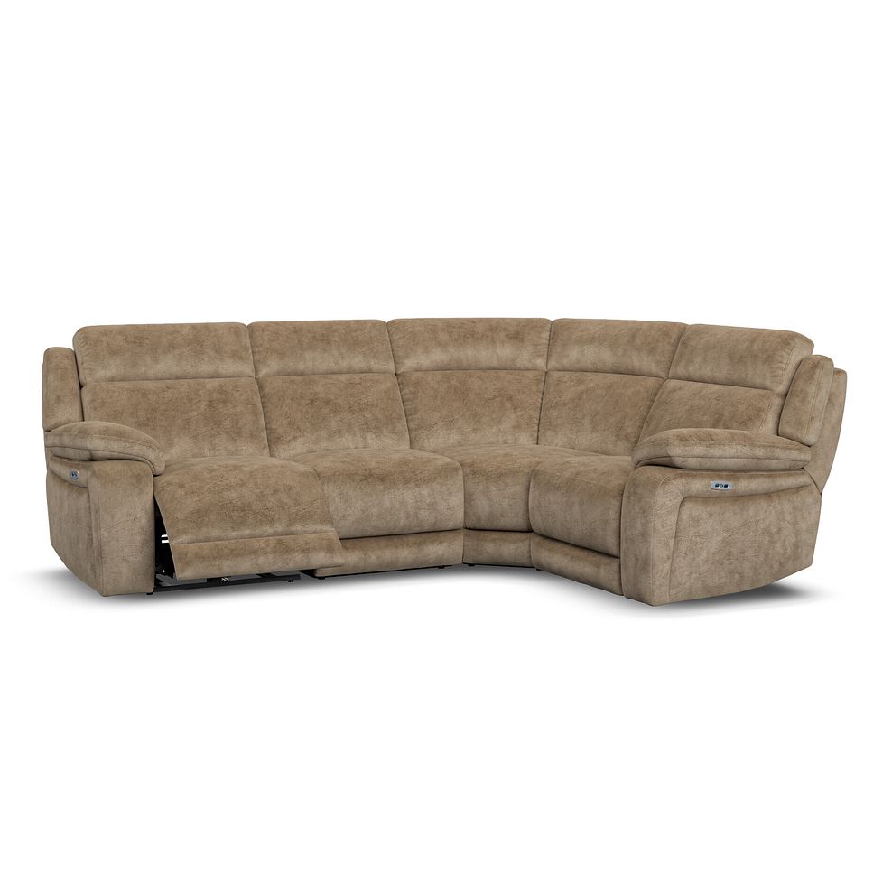 Emerson Left Hand Corner Electric Recliner Sofa in Dapple Taupe Fabric 2