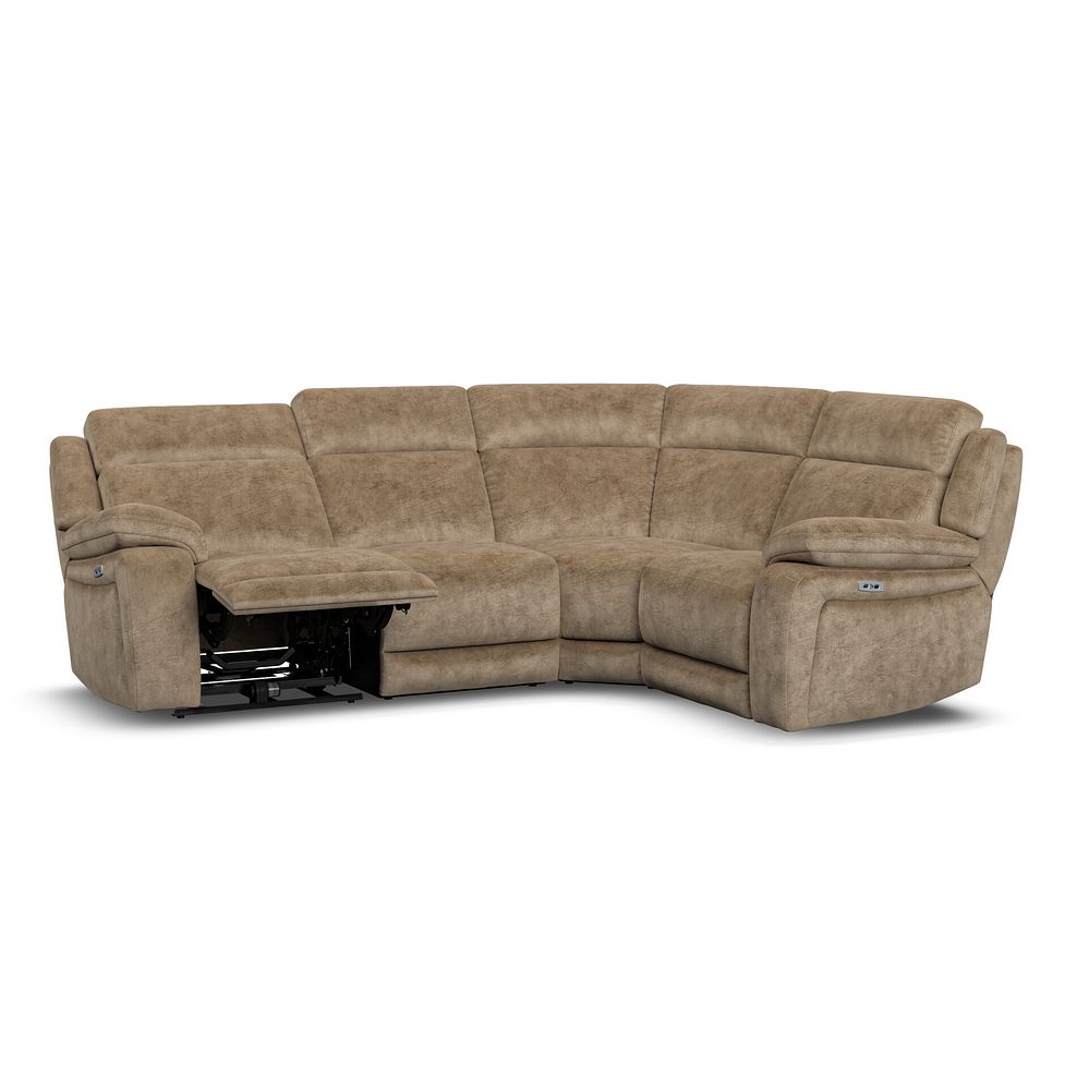 Emerson Left Hand Corner Electric Recliner Sofa in Dapple Taupe Fabric 3