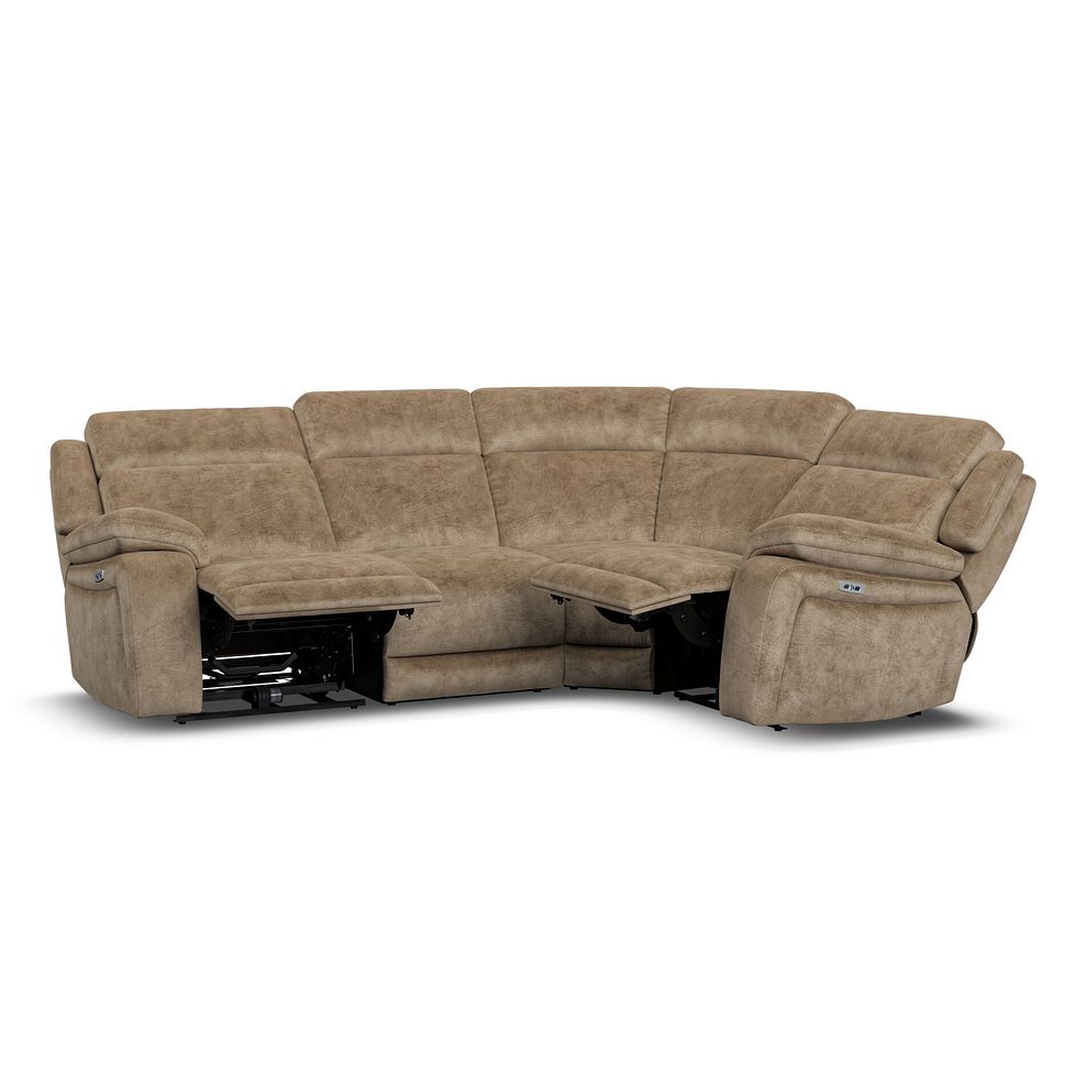 Emerson Left Hand Corner Electric Recliner Sofa in Dapple Taupe Fabric 4