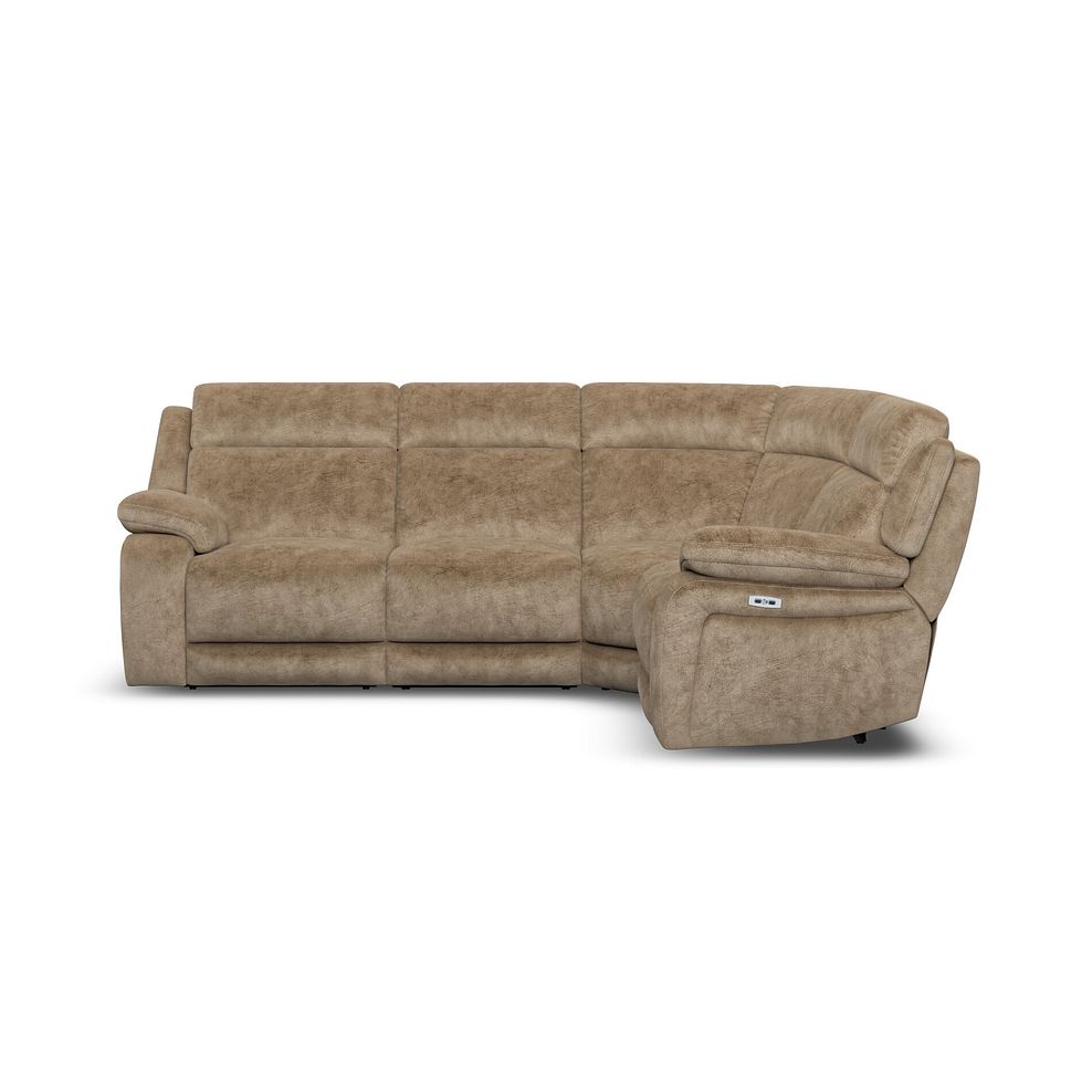 Emerson Left Hand Corner Electric Recliner Sofa in Dapple Taupe Fabric 5
