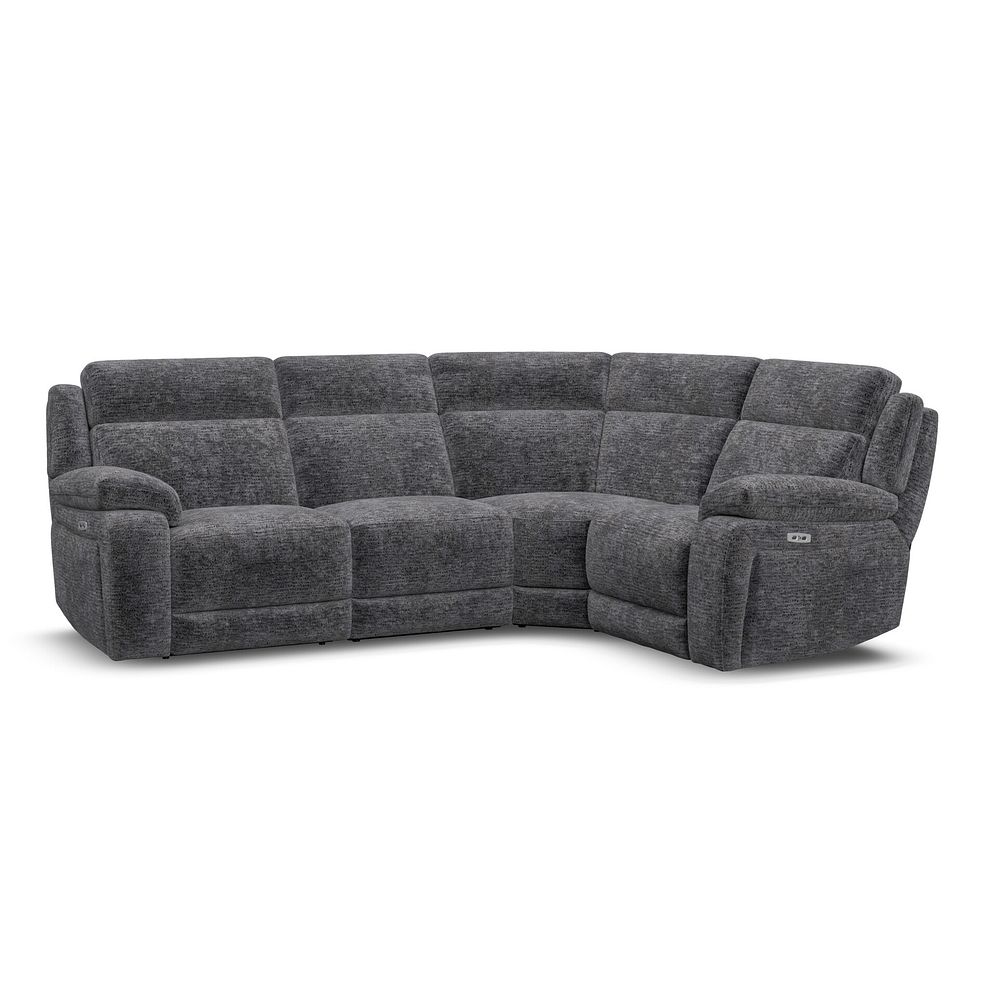 Emerson Left Hand Corner Electric Recliner Sofa in Luxe Charcoal Fabric 1
