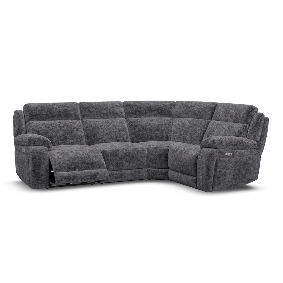 Emerson Left Hand Corner Electric Recliner Sofa in Luxe Charcoal Fabric 2