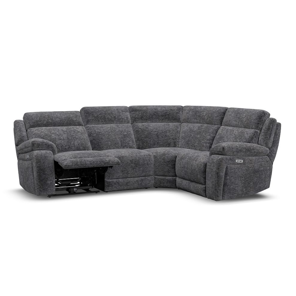 Emerson Left Hand Corner Electric Recliner Sofa in Luxe Charcoal Fabric 3