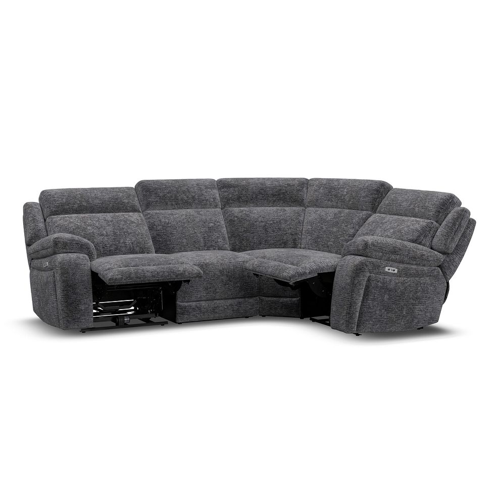 Emerson Left Hand Corner Electric Recliner Sofa in Luxe Charcoal Fabric 4