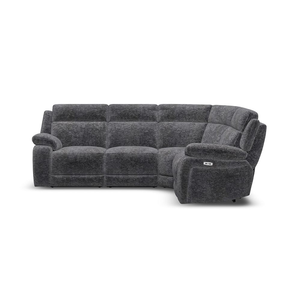 Emerson Left Hand Corner Electric Recliner Sofa in Luxe Charcoal Fabric 5