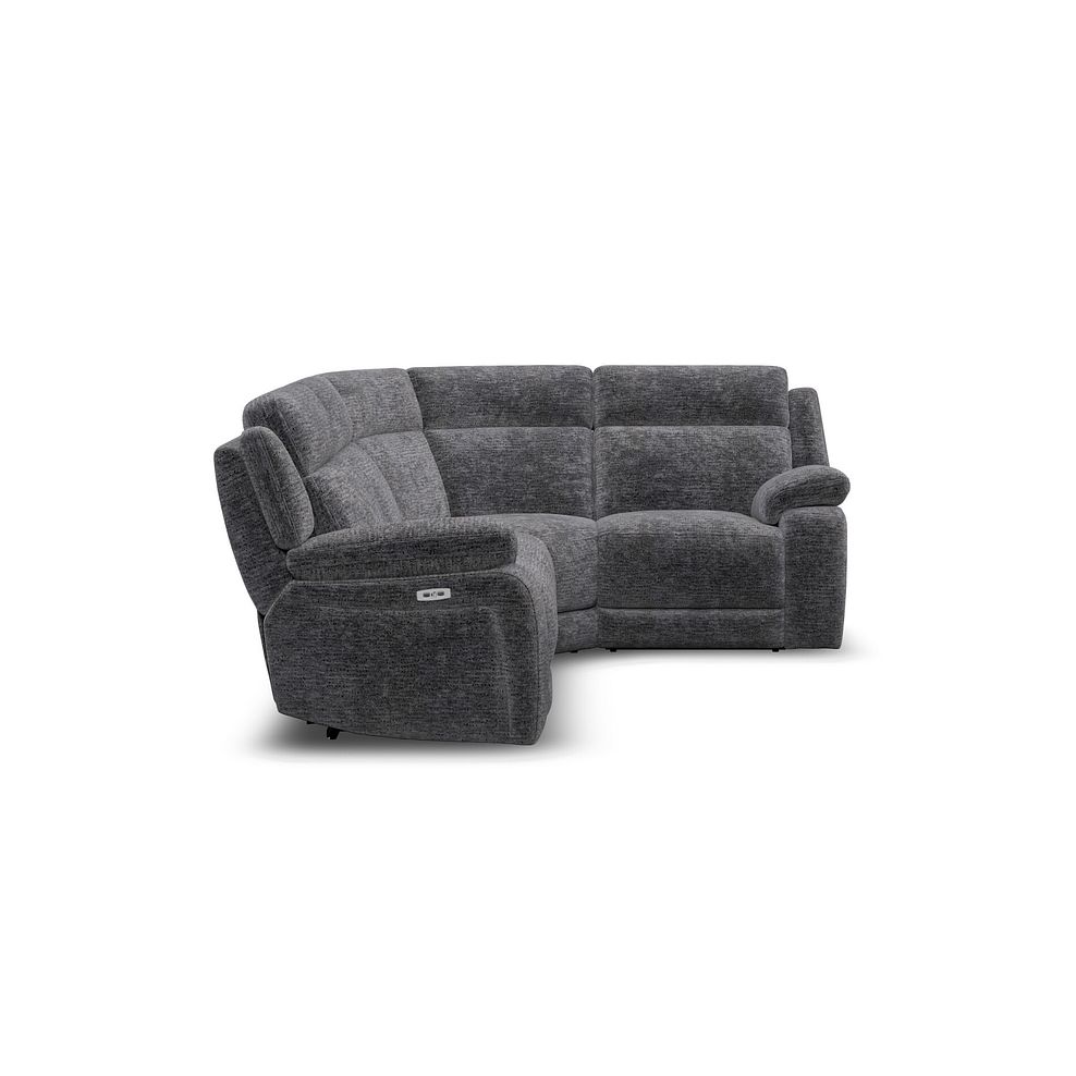 Emerson Left Hand Corner Electric Recliner Sofa in Luxe Charcoal Fabric 7