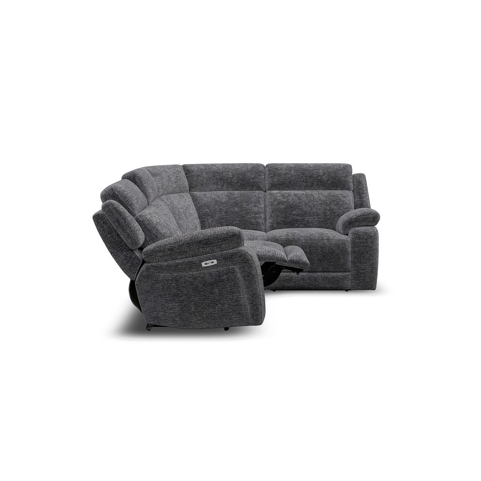 Emerson Left Hand Corner Electric Recliner Sofa in Luxe Charcoal Fabric 8