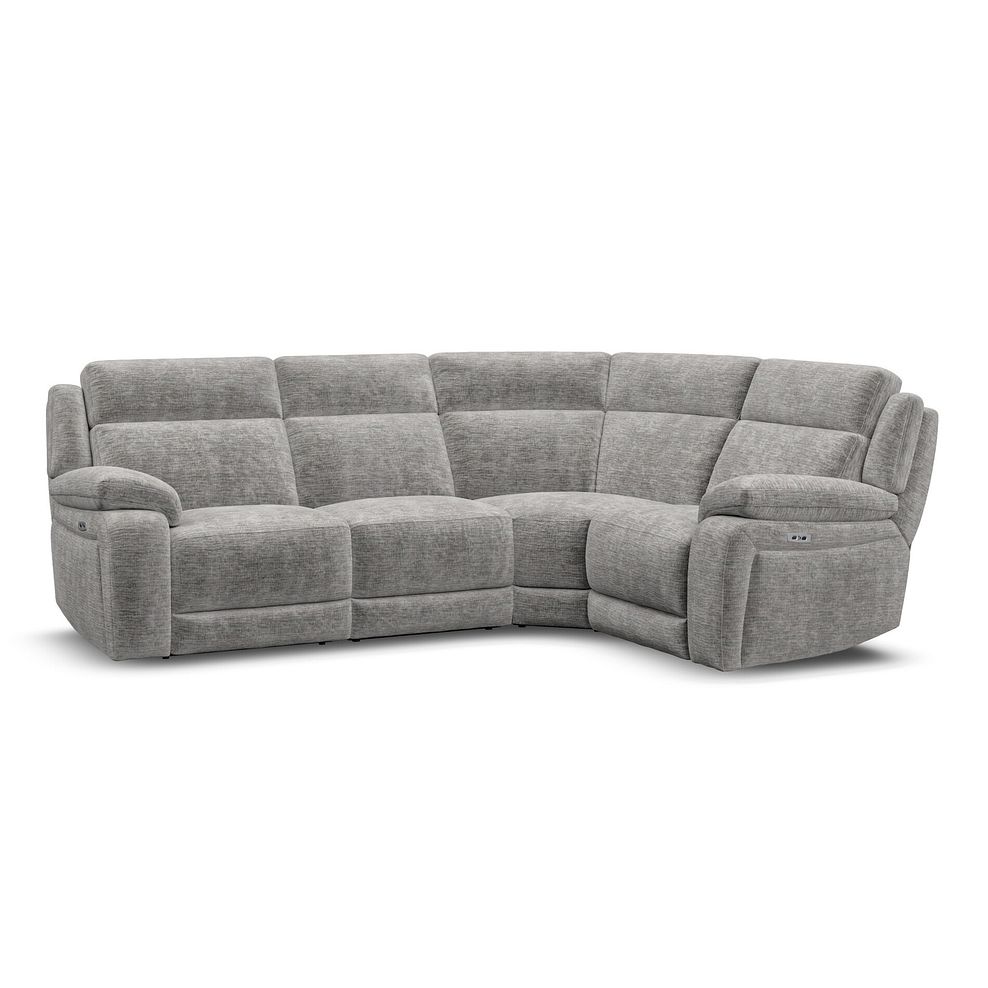 Emerson Left Hand Corner Electric Recliner Sofa in Luxe Grey Fabric 1