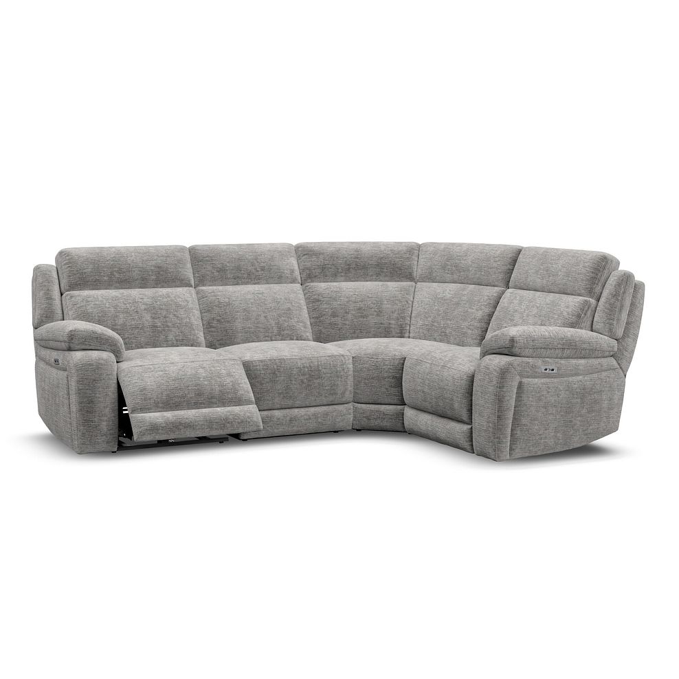 Emerson Left Hand Corner Electric Recliner Sofa in Luxe Grey Fabric 2