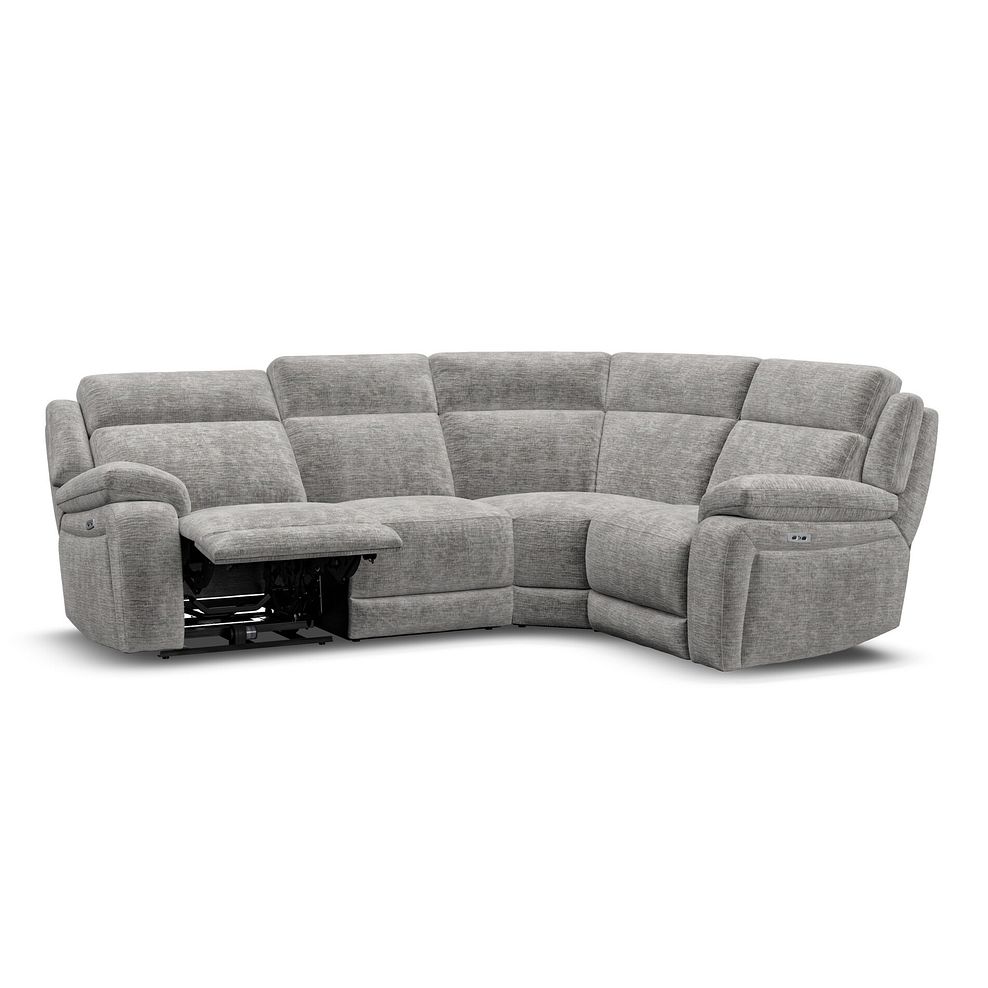 Emerson Left Hand Corner Electric Recliner Sofa in Luxe Grey Fabric 3