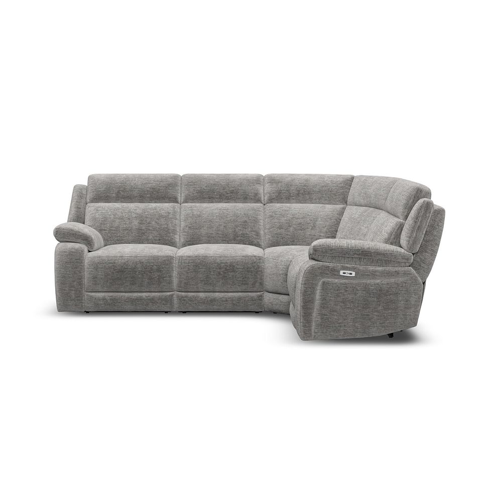 Emerson Left Hand Corner Electric Recliner Sofa in Luxe Grey Fabric 5