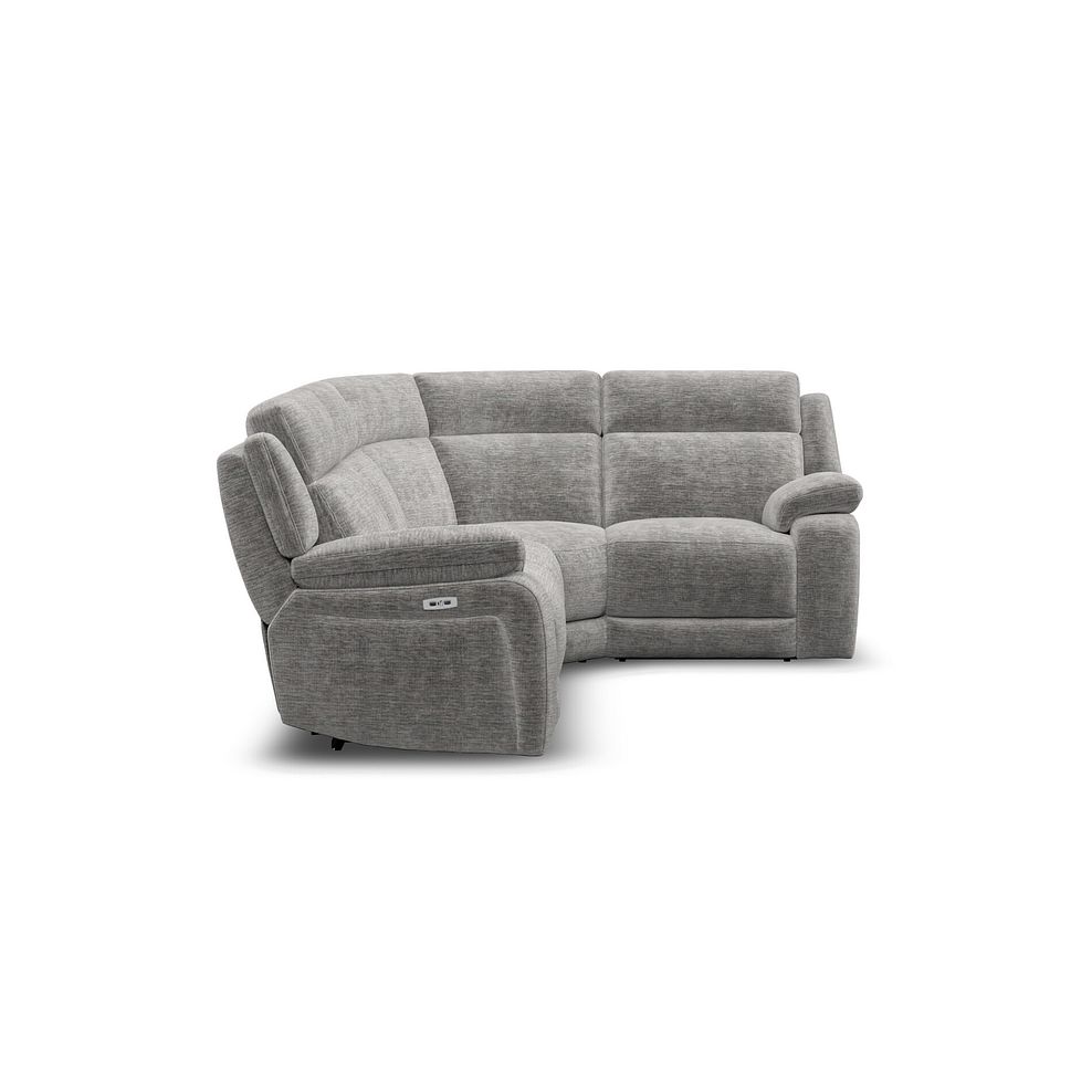 Emerson Left Hand Corner Electric Recliner Sofa in Luxe Grey Fabric 7