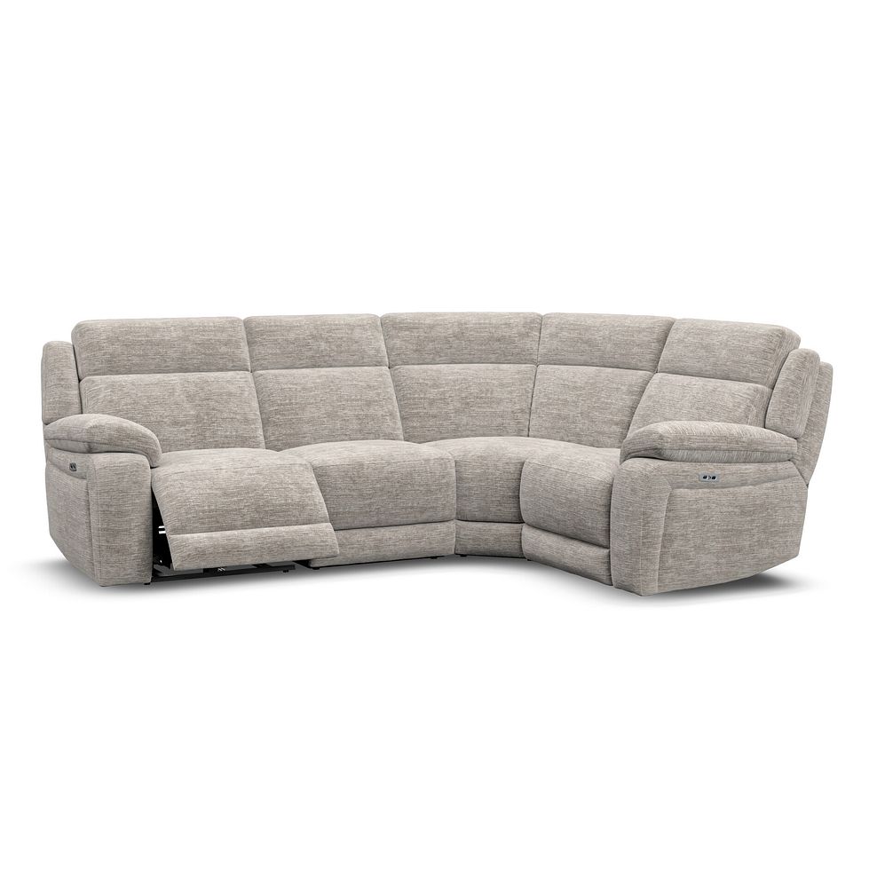 Emerson Left Hand Corner Electric Recliner Sofa in Luxe Natural Fabric 2