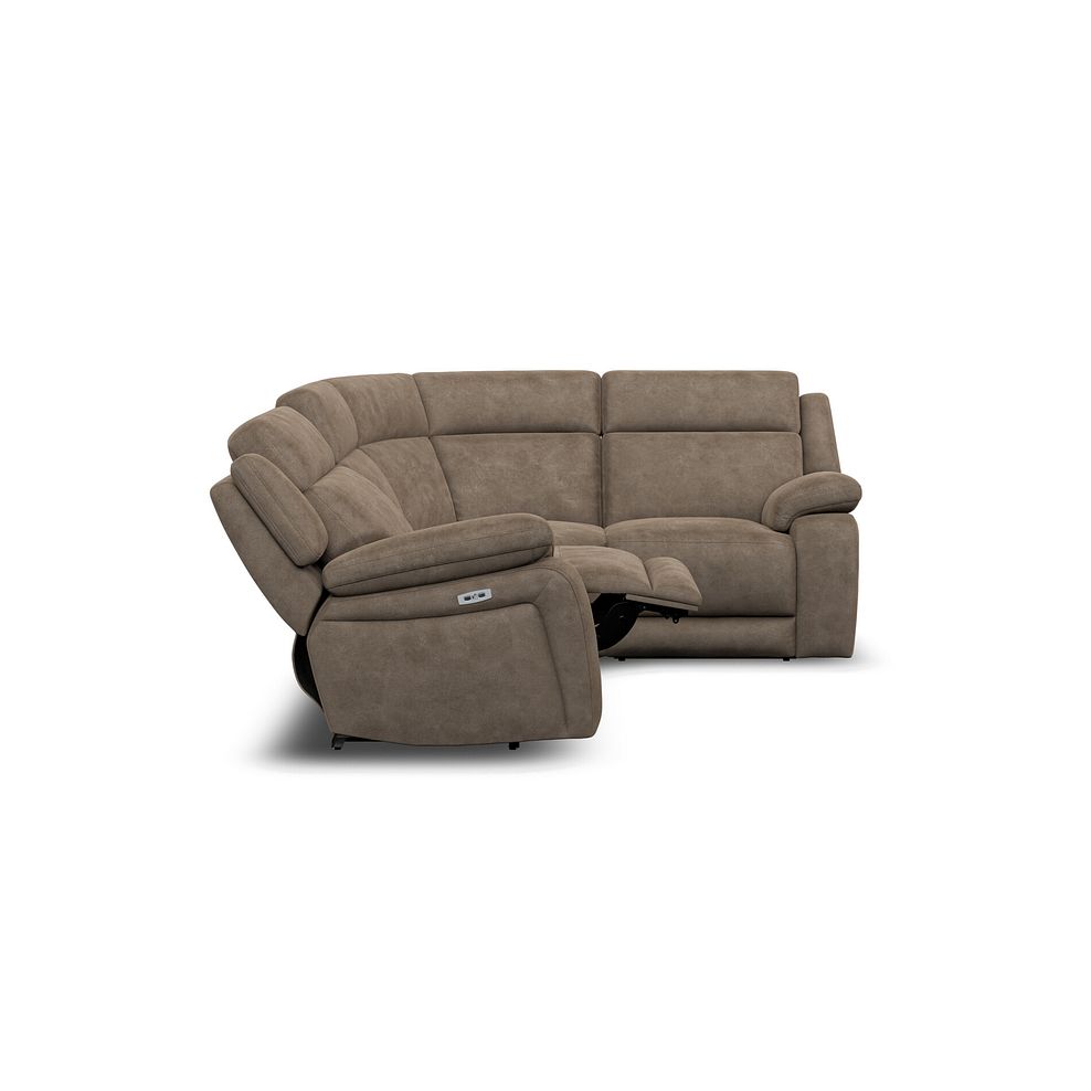 Emerson Left Hand Corner Electric Recliner Sofa in Miller Earth Brown Fabric 8