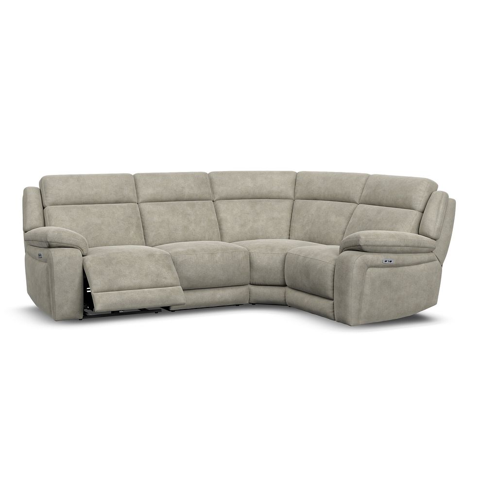 Emerson Left Hand Corner Electric Recliner Sofa in Miller Taupe Fabric 2