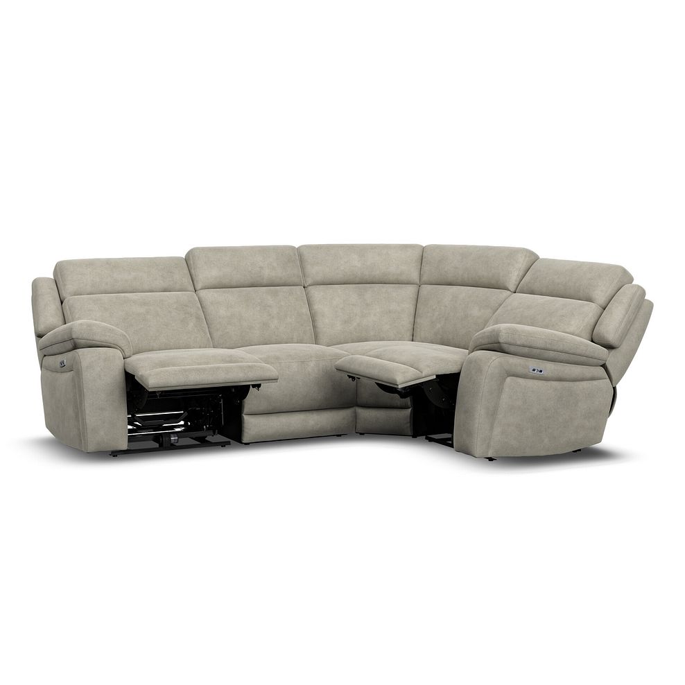 Emerson Left Hand Corner Electric Recliner Sofa in Miller Taupe Fabric 4