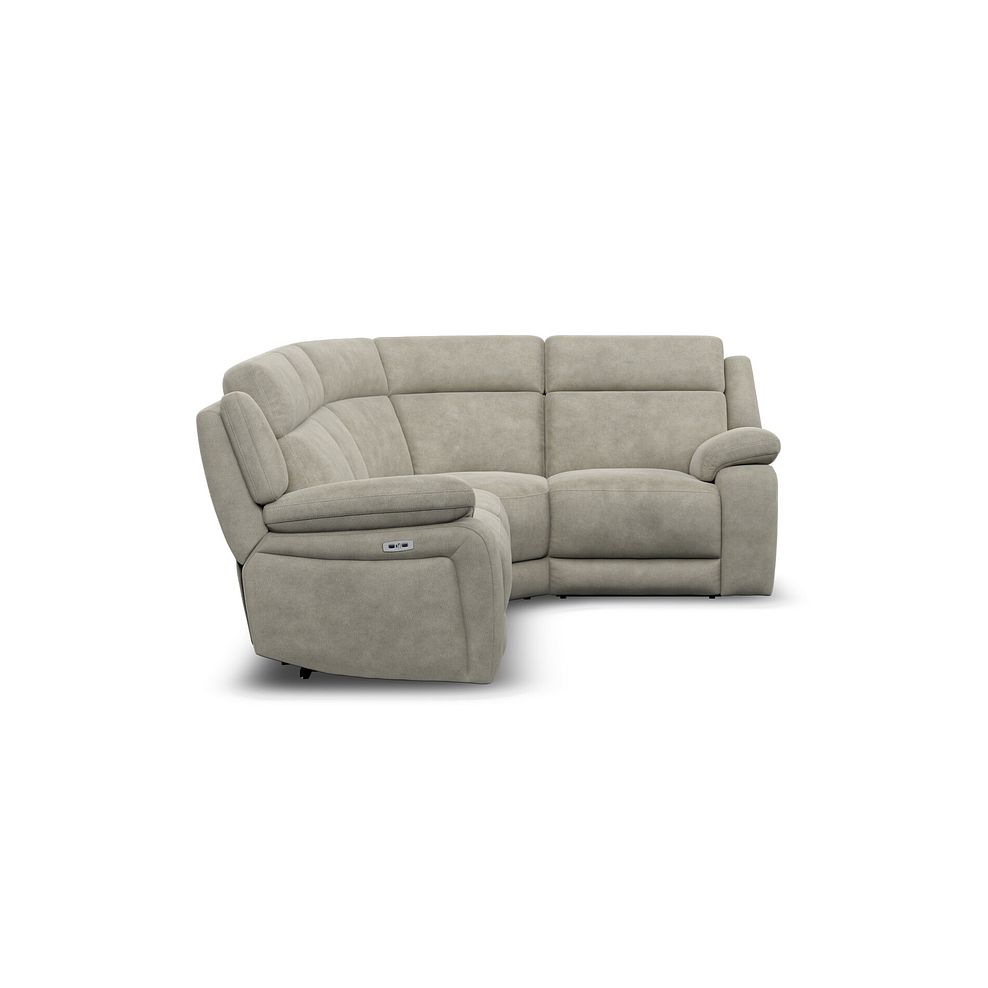 Emerson Left Hand Corner Electric Recliner Sofa in Miller Taupe Fabric 7