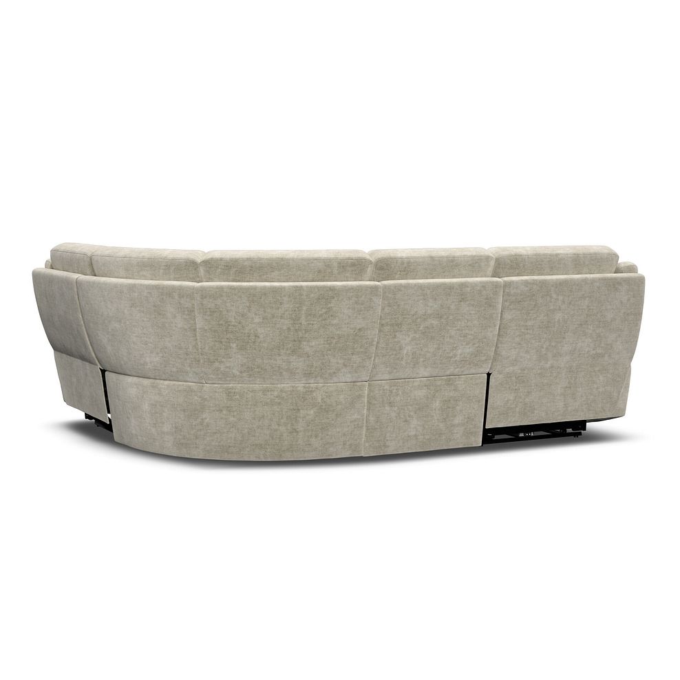 Emerson Left Hand Corner Electric Recliner Sofa in Plush Beige Fabric 6