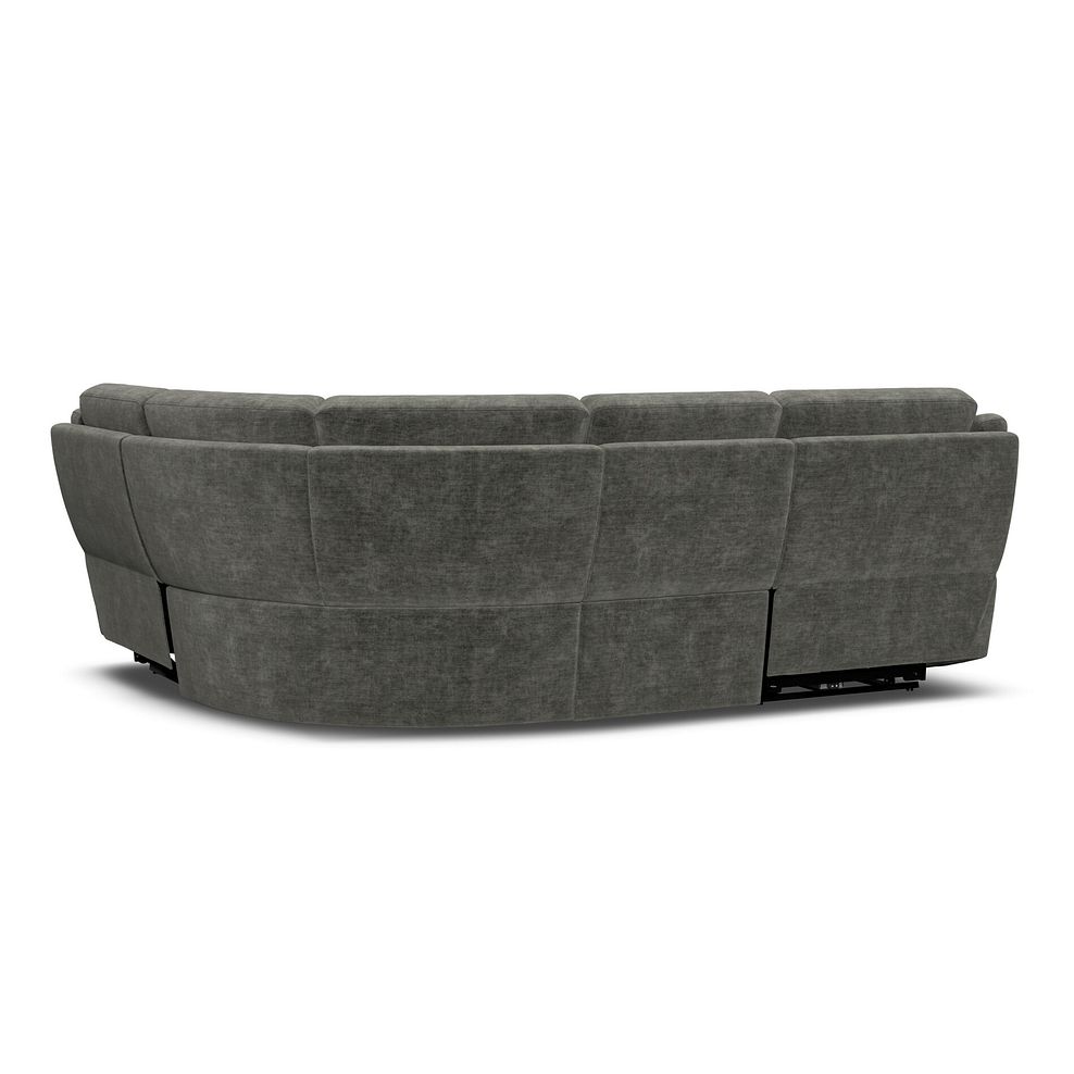 Emerson Left Hand Corner Electric Recliner Sofa in Plush Charcoal Fabric 6
