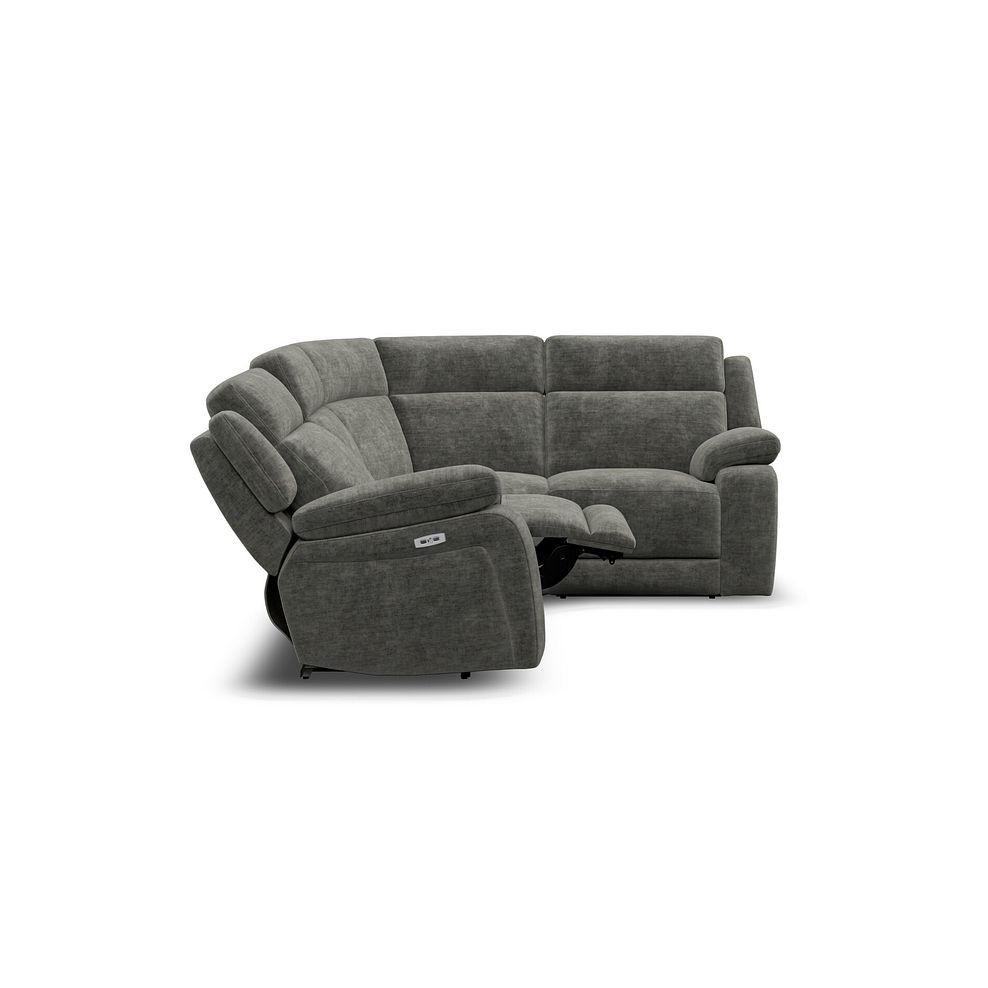 Emerson Left Hand Corner Electric Recliner Sofa in Plush Charcoal Fabric 8